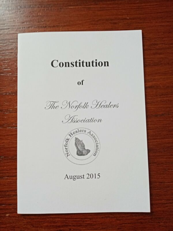 Constitution of The Norfolk Healers Association